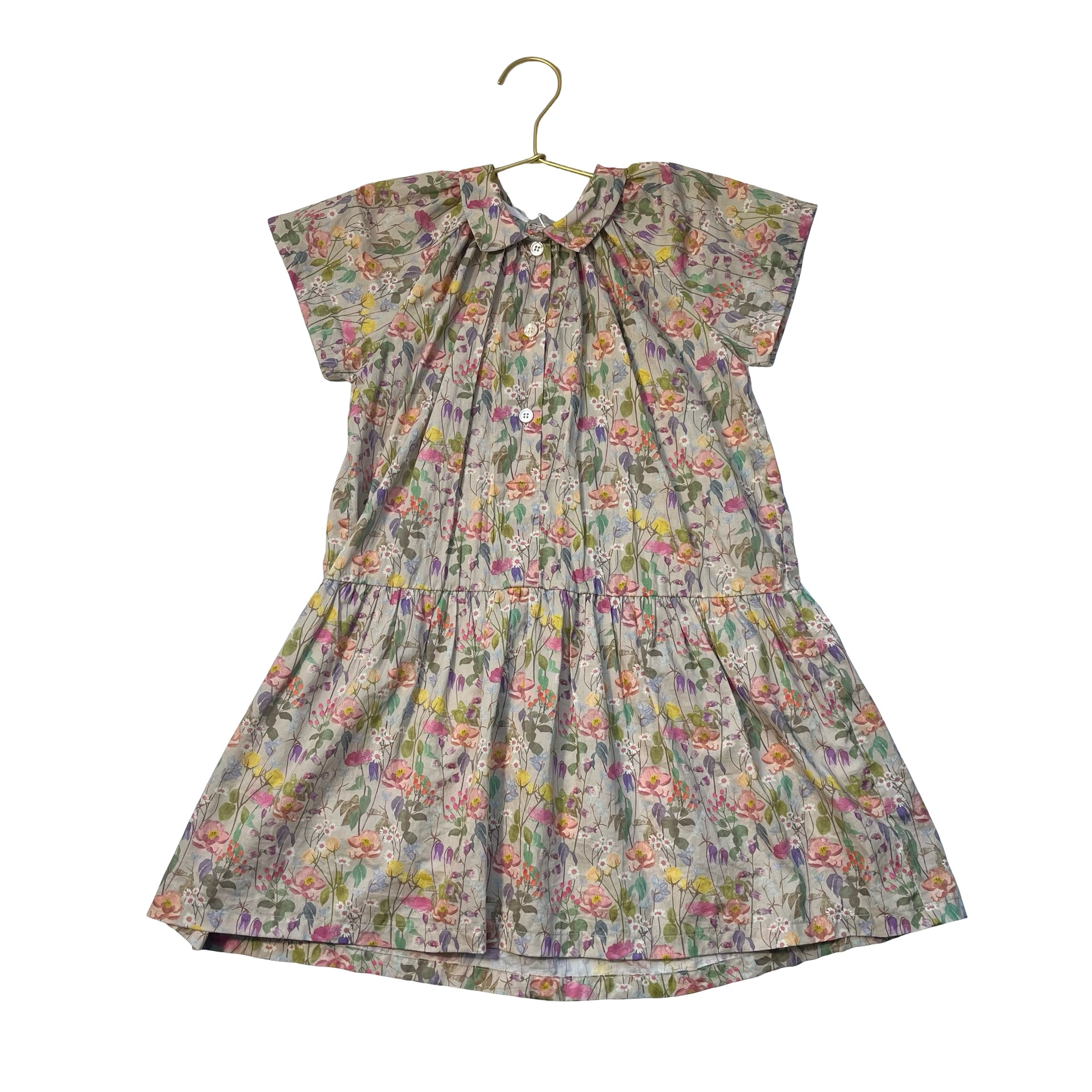 Maike Tan Floral Dress - Size 6Y