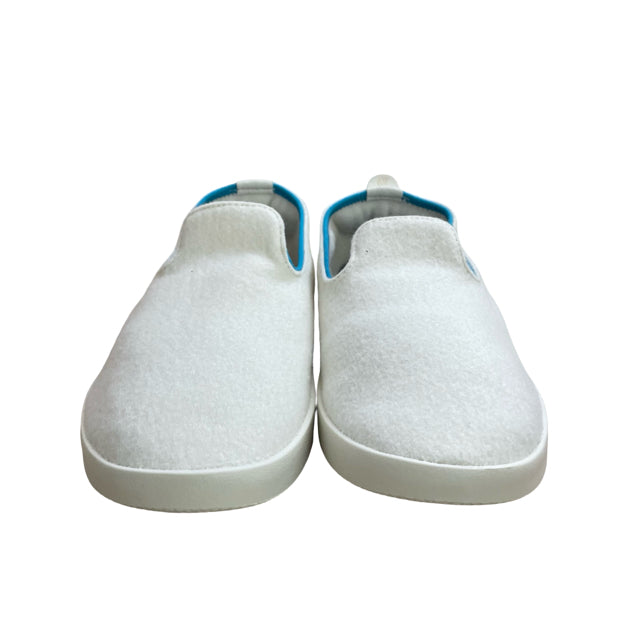 Allbirds Ivory & Teal Trim Felted Slip On Sneakers - Size 3Y