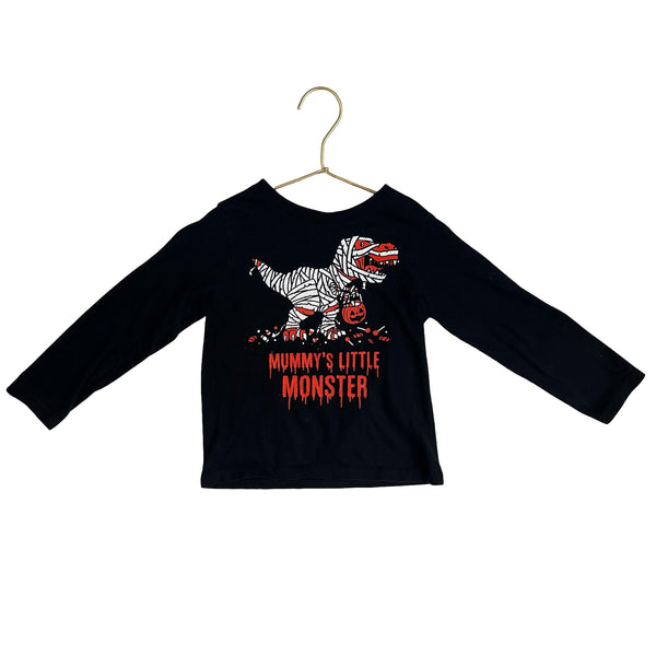 Children's Place Black 'Mummy's Little Monster' Halloween Shirt - Size 3T