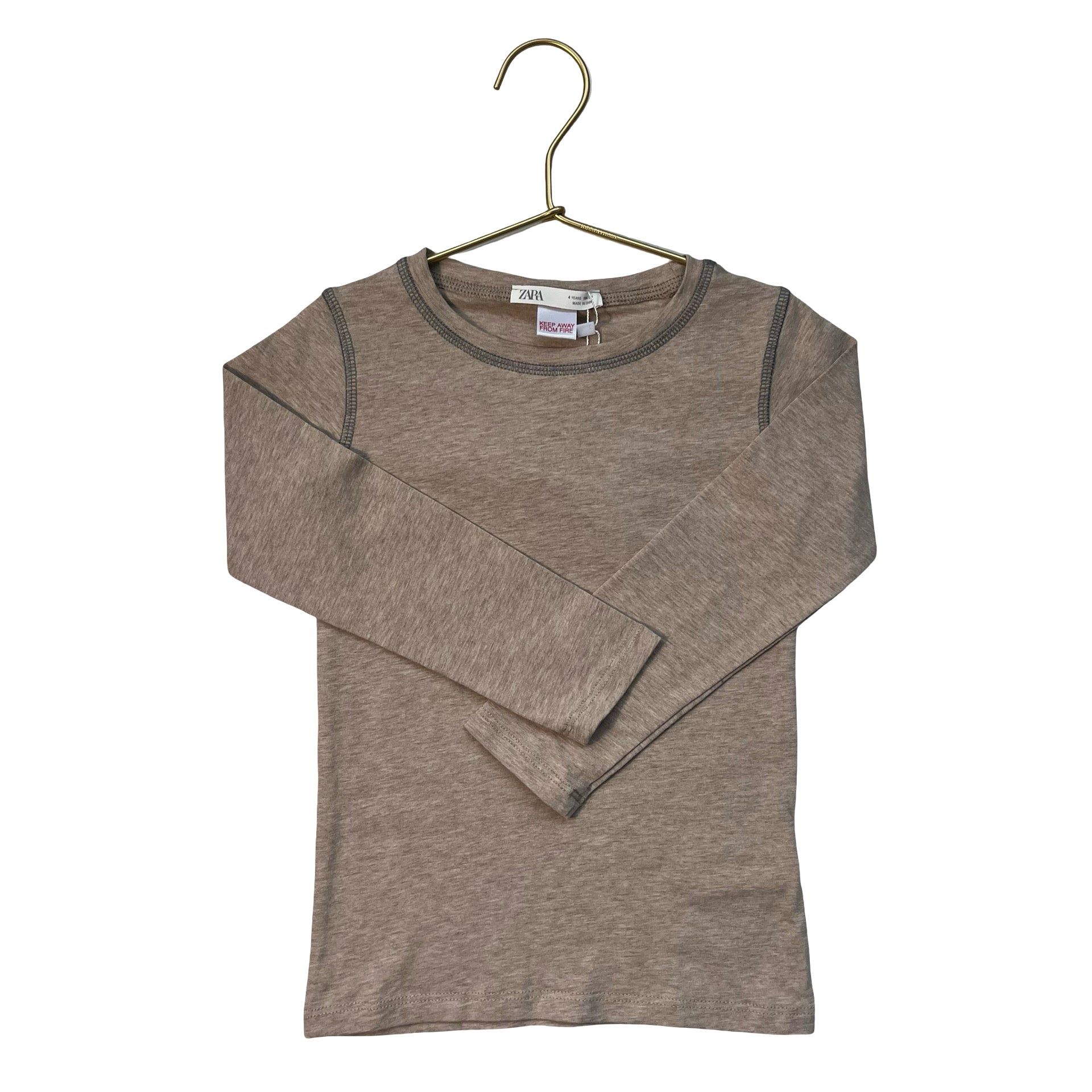 Zara Tan Fitted Layering Shirt - Size 4