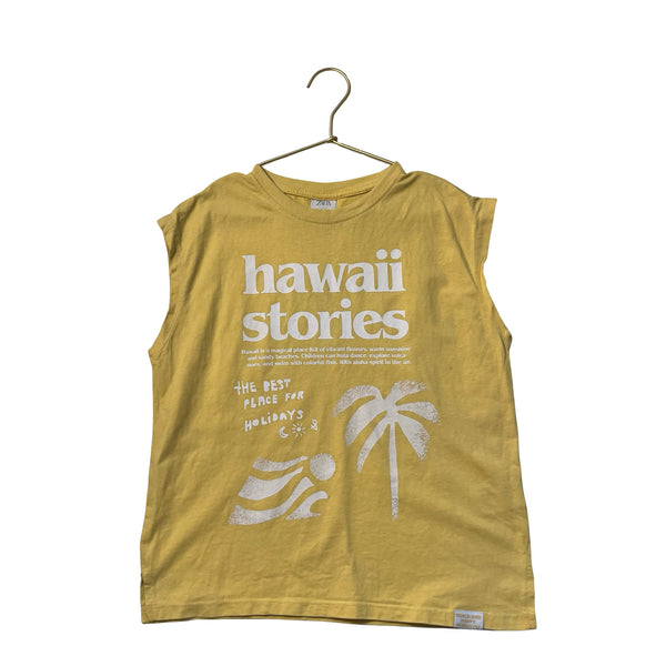 Zara Yellow Hawaii Graphic Tank Top - Size 9-10