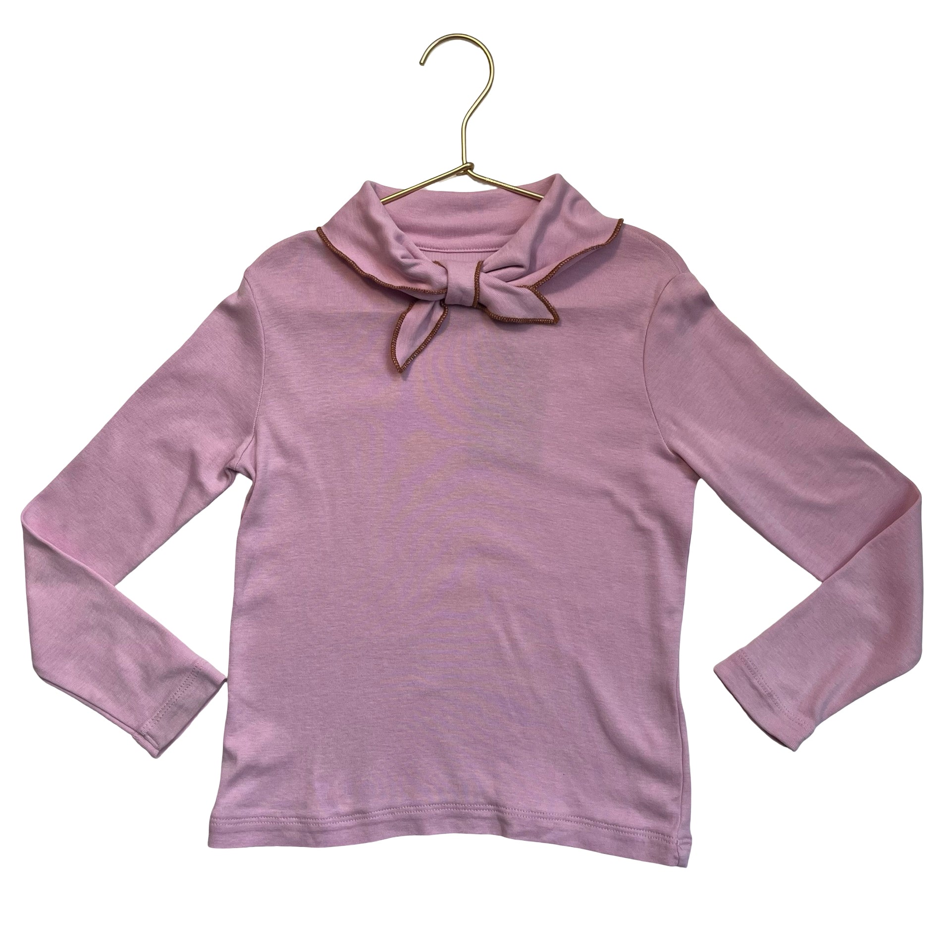 Misha & Puff Pink Tie-Collar Top - Size 6Y