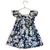 Baby Gap Navy Tie-Dye & White Flower Print Dress - Size 3