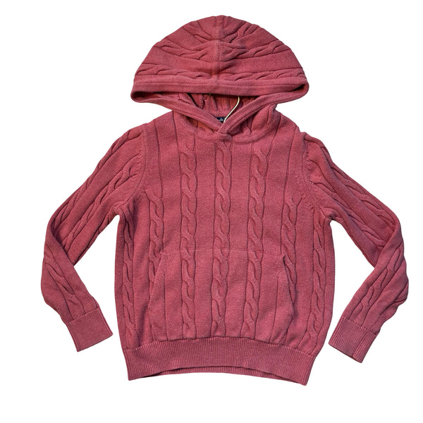 Brooks Brothers Nantucket Red Cotton Cable-Knit Hooded Sweater - Size S 8