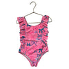 Tahari Pink Bow Print Swim Suit - Size 5