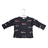 Zara Gray Race Car Print Shirt - Size 6-9 Mo