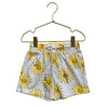 Lola & The Boys Ivory & Yellow Sun Print Shorts - Size 6