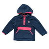 Carhartt Blue Sherpa, Pink Trim Hooded Pullover - Size 2T