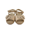 Janie and Jack Khaki Flower Raffia Sandals - Size 4