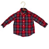 Janie and Jack Red Tartan Plaid Button Down Shirt - Size 6-12 Mo