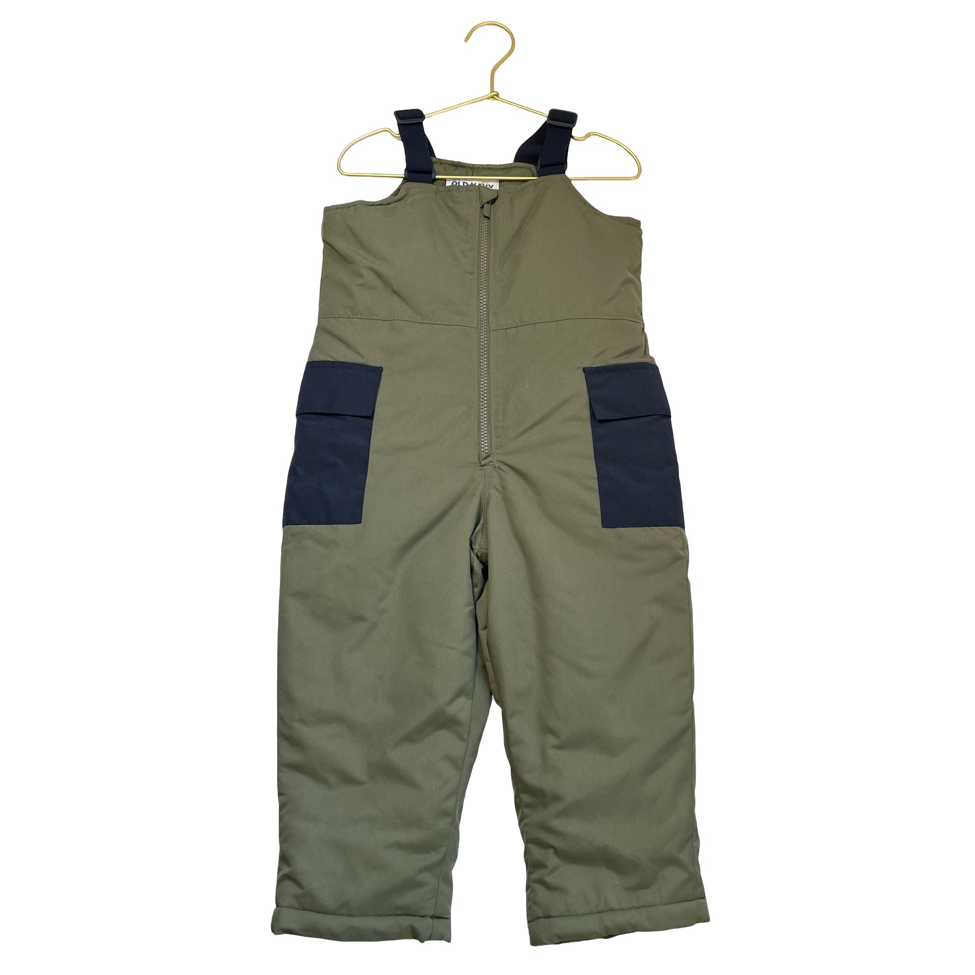 Old Navy Olive Green & Navy Snow Bib - Size 3T