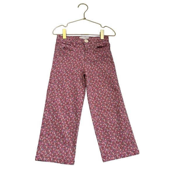 Zara Dusty Pink Floral Denim Jeans - Size 6