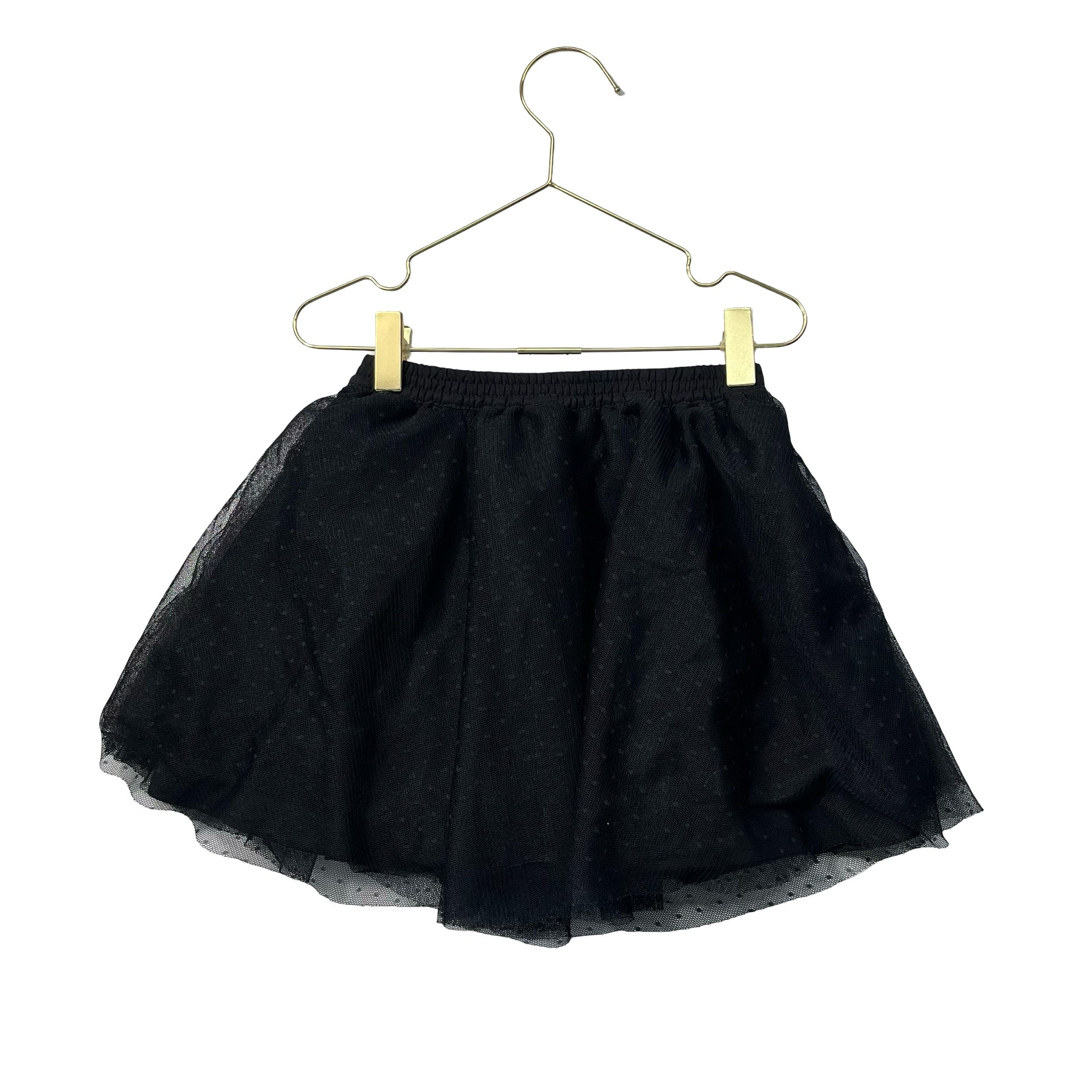 Janie and Jack Black Dot Tulle Skirt - Size 3