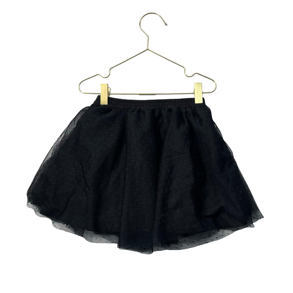 Janie and Jack Black Dot Tulle Skirt - Size 3