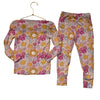 Posh Peanut Pastel Flower Print 2 Piece PJ Set - Size 3T-4T