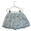 Popatu Ivory & Pastel Embroidered Flower Tulle Skirt - Size 6-7