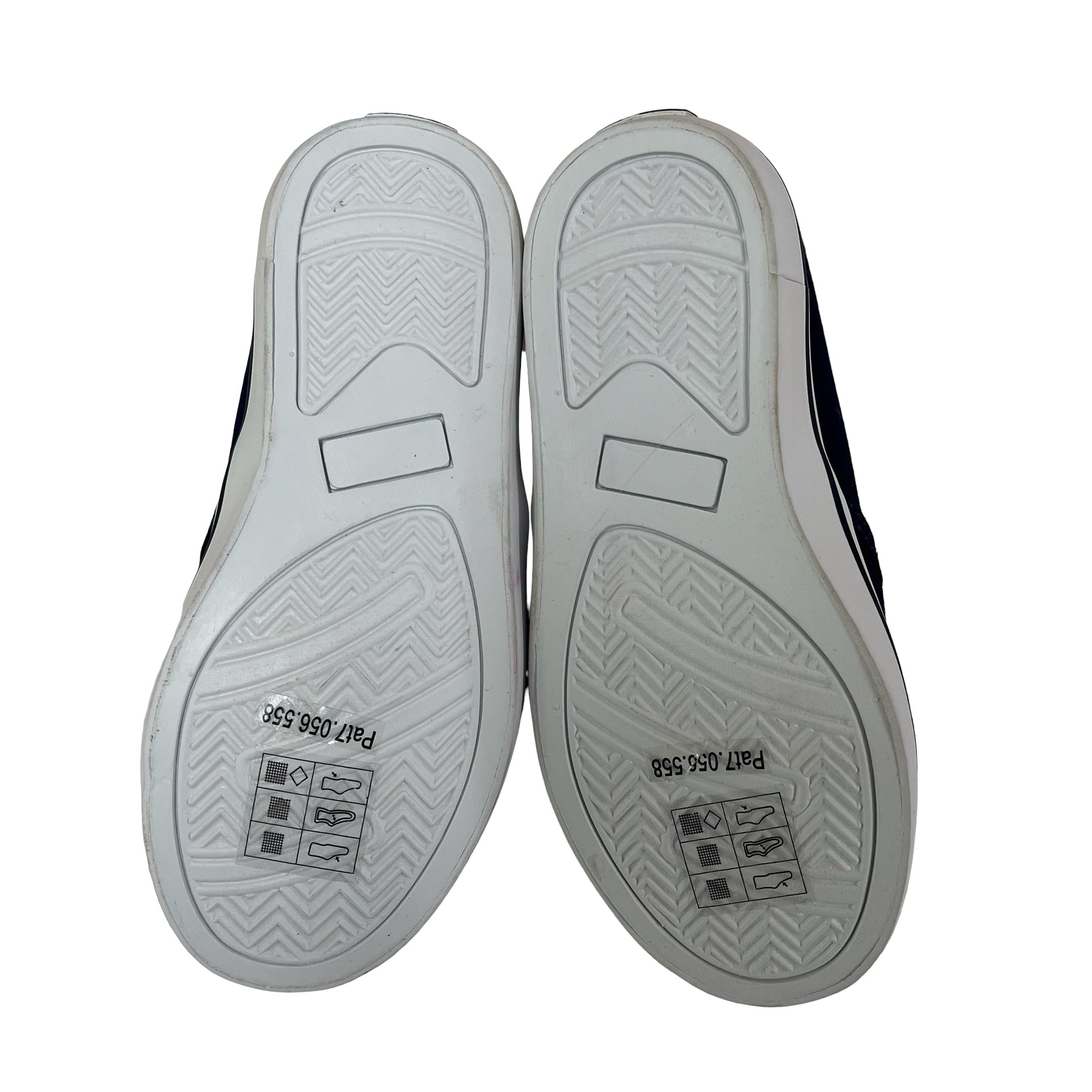 Janie and Jack Navy Canvas Slip-On Sneakers - Size 10