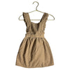 Cadet Rousselle Tan Polka Dot Corduroy Overall Dress - Size 24 Mo
