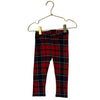 Janie and Jack Red Tartan Plaid Cotton Knit Leggings - Size 12-18 Mo