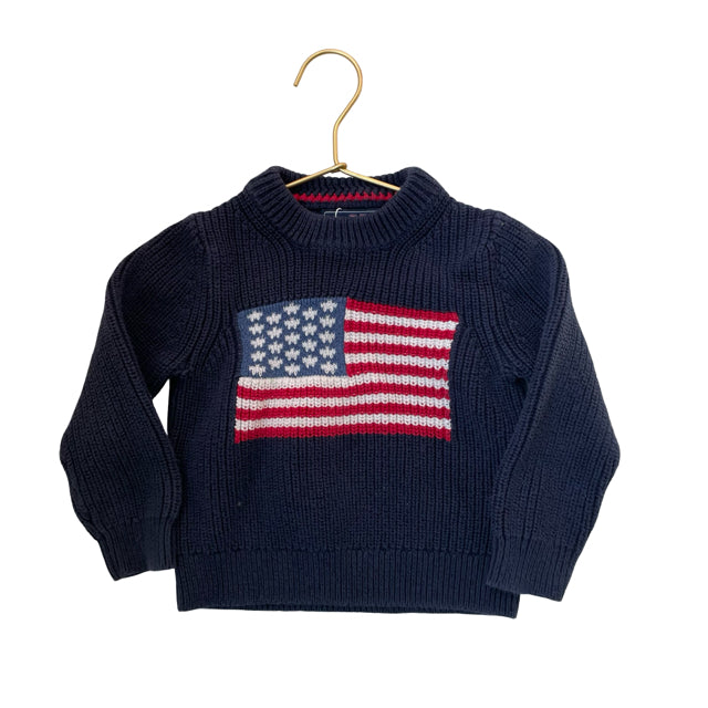 Vineyard Vines Navy Cotton Flag Sweater - Size 3T
