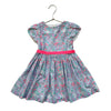 Jacadi  Blue, Purple & Hot Pink Dress with Ribbon Belt - Size 3