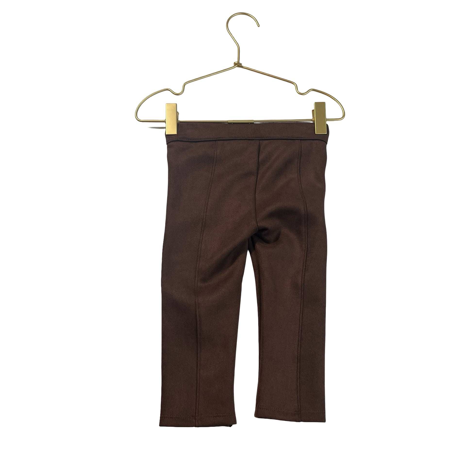 Janie and Jack Brown Faux Suede Leggings - Size 12-18 Mo