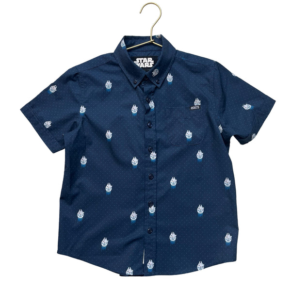 RSVLTS x Star Wars Navy Button Down Shirt - Size Small (6-8)