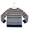 Janie and Jack Gray, Navy, Red Striped Cotton Sweater - Size 3