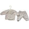 Zara Ivory & Red Floral Sweatshirt & Jogger Set - Size 3-6 Mo