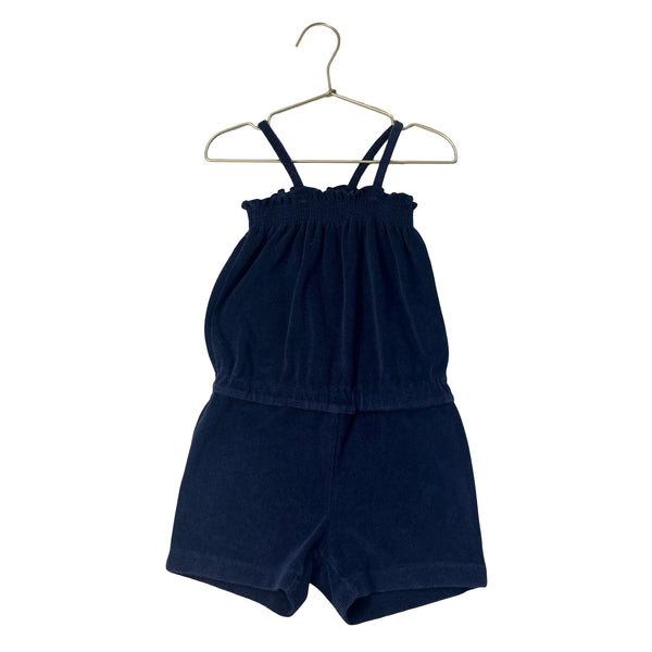 Hanna Andersson Navy Terry Romper - Size 120 (6)