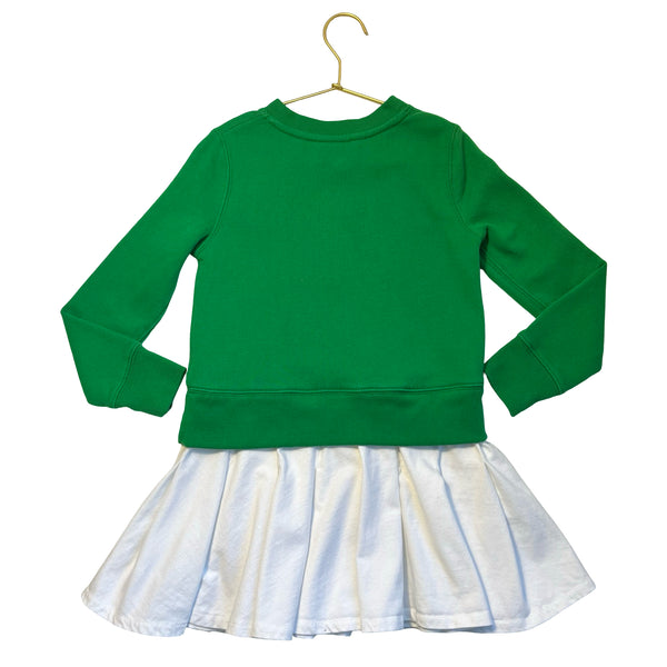 Polo Ralph Lauren Green & Ivory Sweatshirt Dress - Size S 7