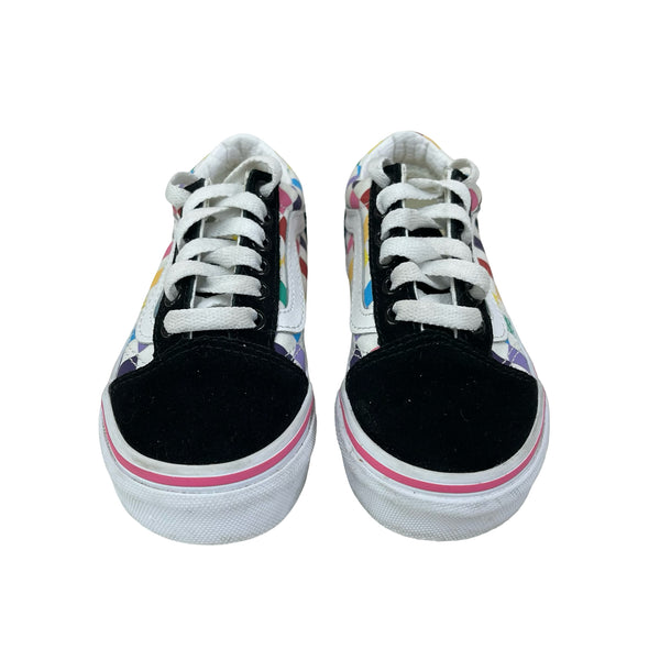 Vans Black & Rainbow Check Sneakers - Size 10.5