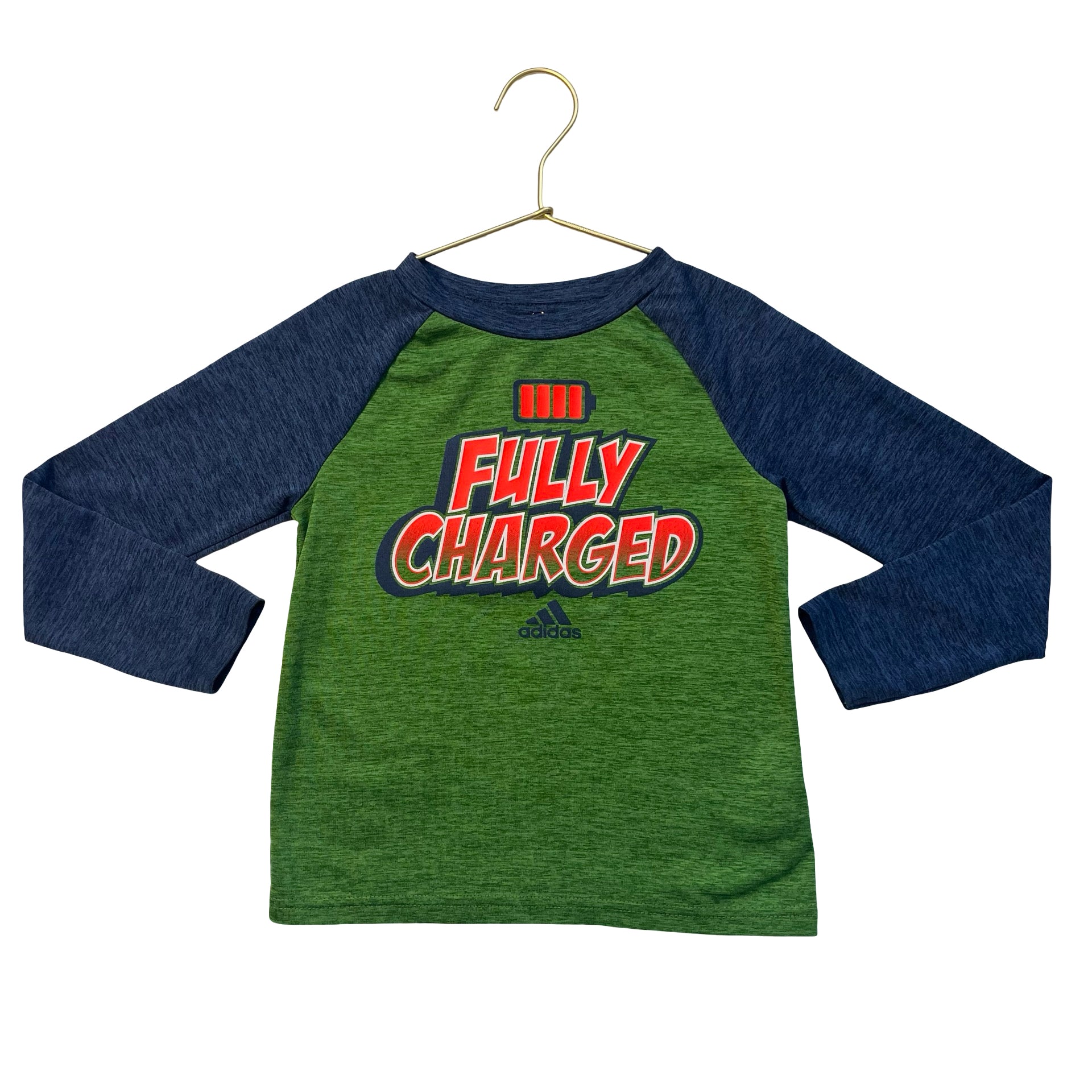 Adidas Green 'Fully Charged' Athletic Shirt - Size 3T