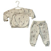 Rylee & Cru Ivory Skier Print Sweatshirt & Jogger Set - Size 6-12 Mo