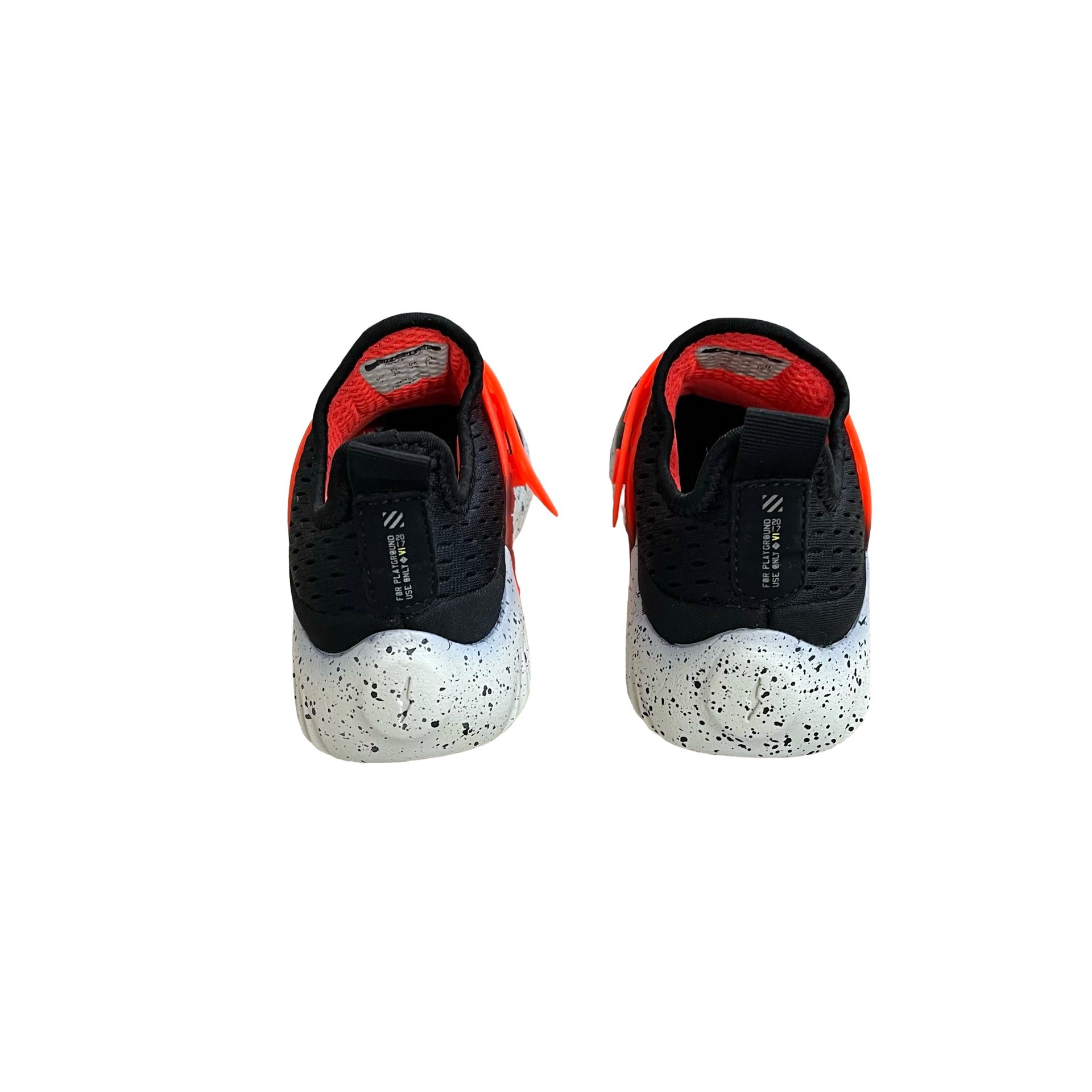 Super Heroic Black & Orange Sneakers - Size 1Y Big Kid