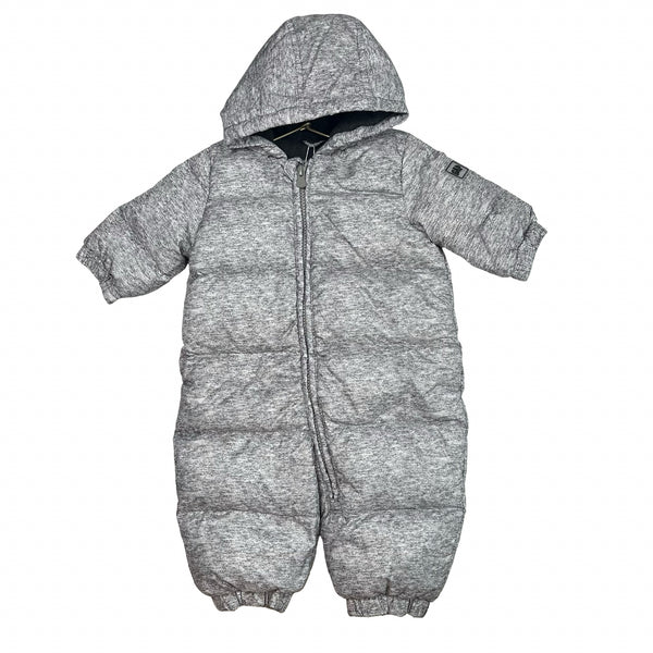 Baby Gap Gray Fleece-Lined Puffer Bunting - Size 0-6 Mo