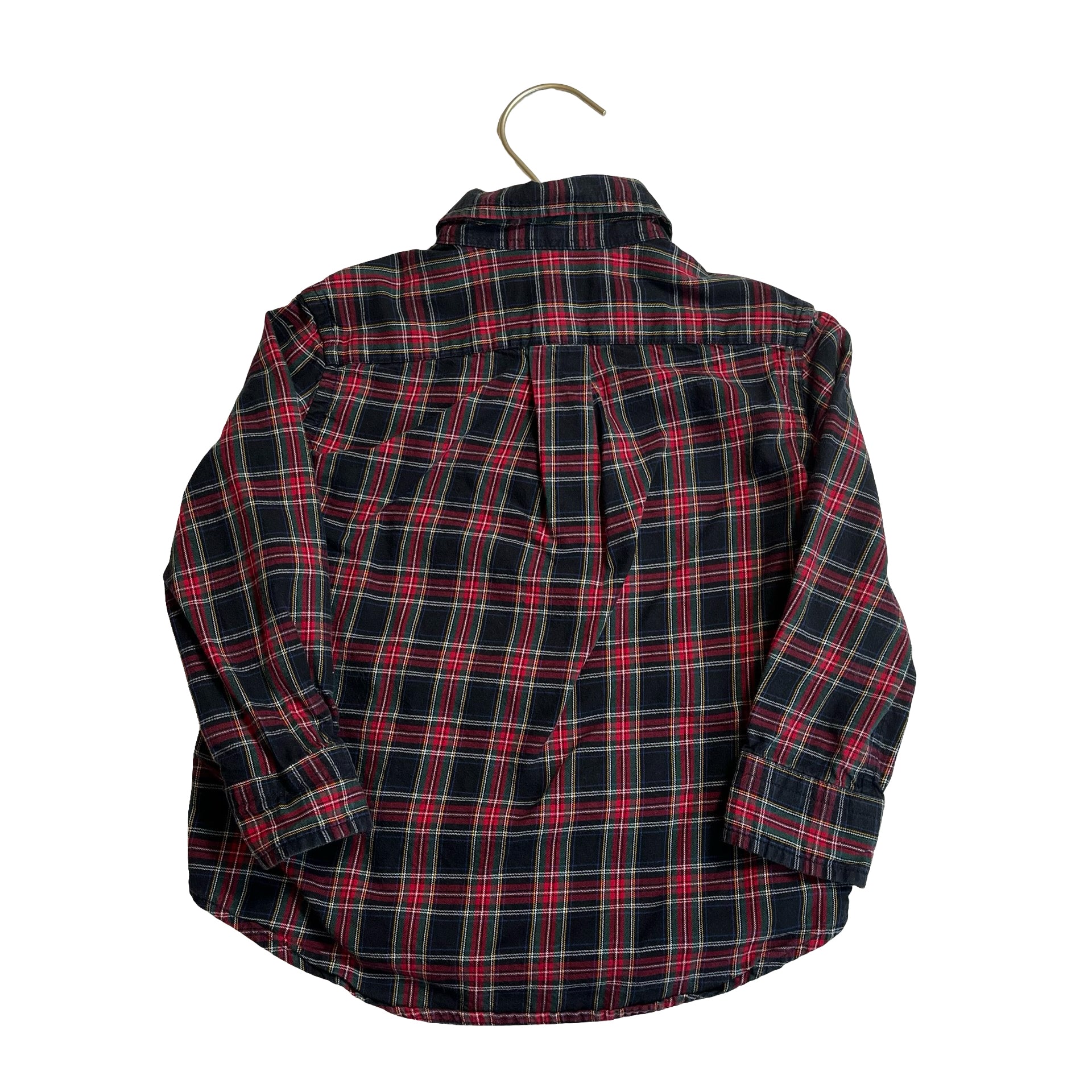 Ralph Lauren Black & Red Tartan Plaid Button Down - Size 2