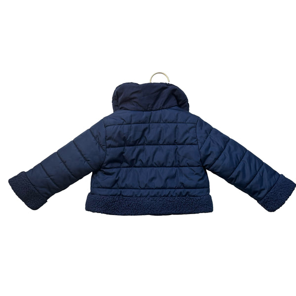 Janie and Jack Size Navy Jacket, Sherpa Trim - Size 18-24 Mo