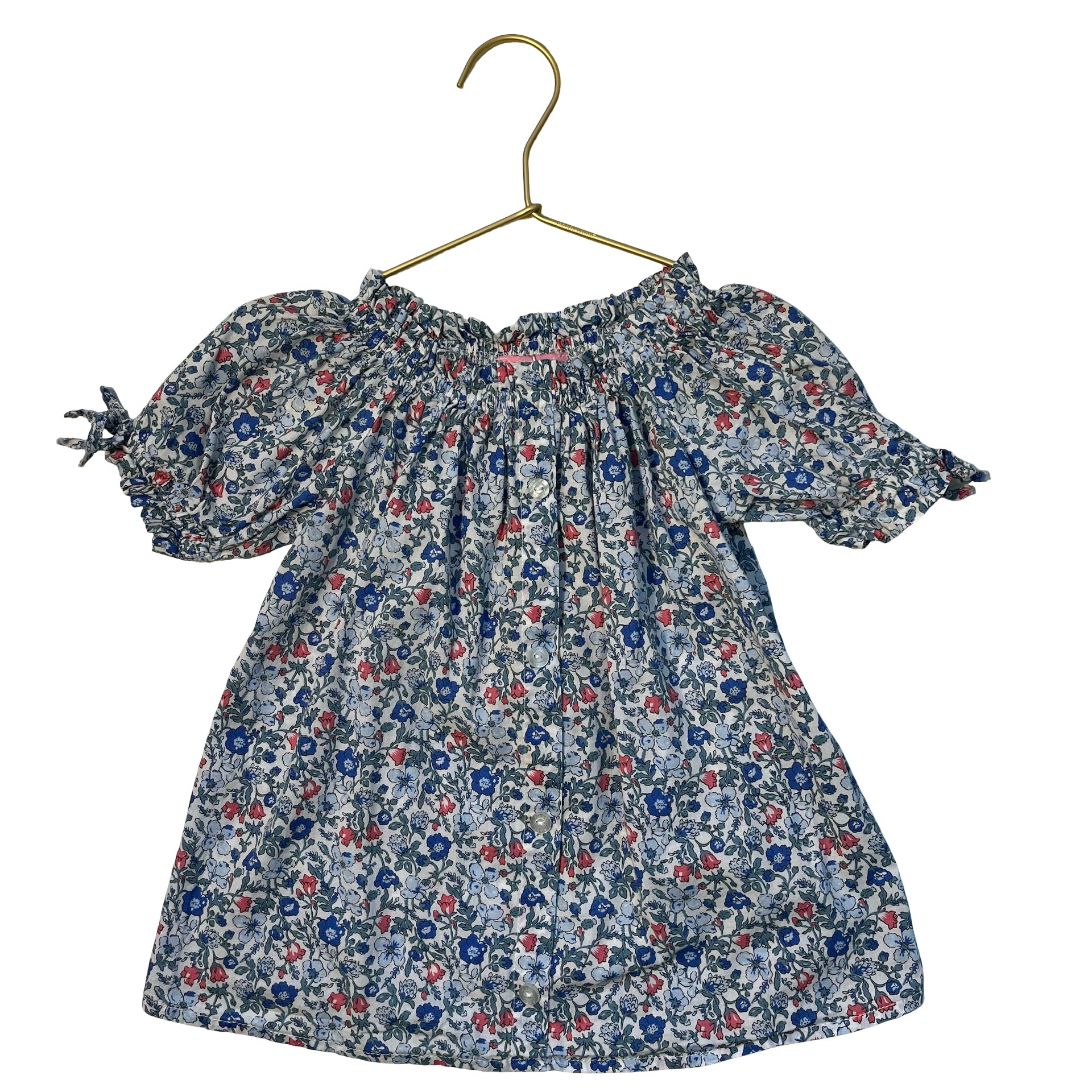 Bisby Blue & Pink Floral Blouse - Size 5