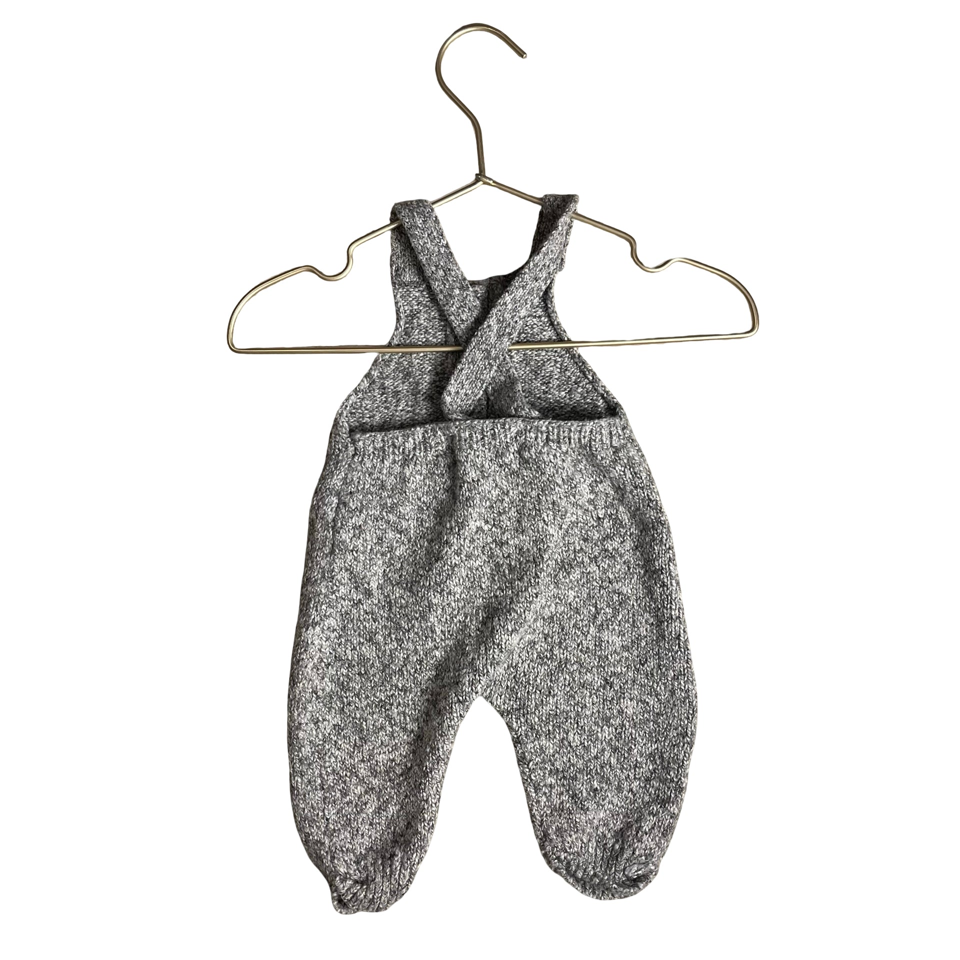 Zara Gray Sweater Knit Overalls - Size 0-1