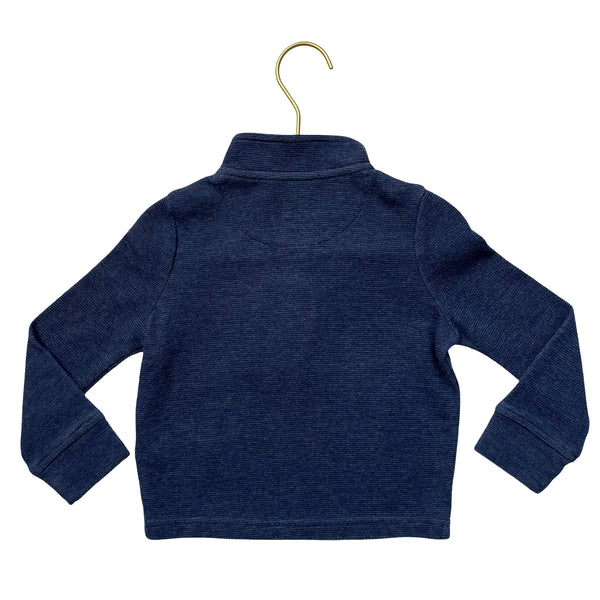Vineyard Vines Navy Striped Quarter-Zip Pullover - Size 2T