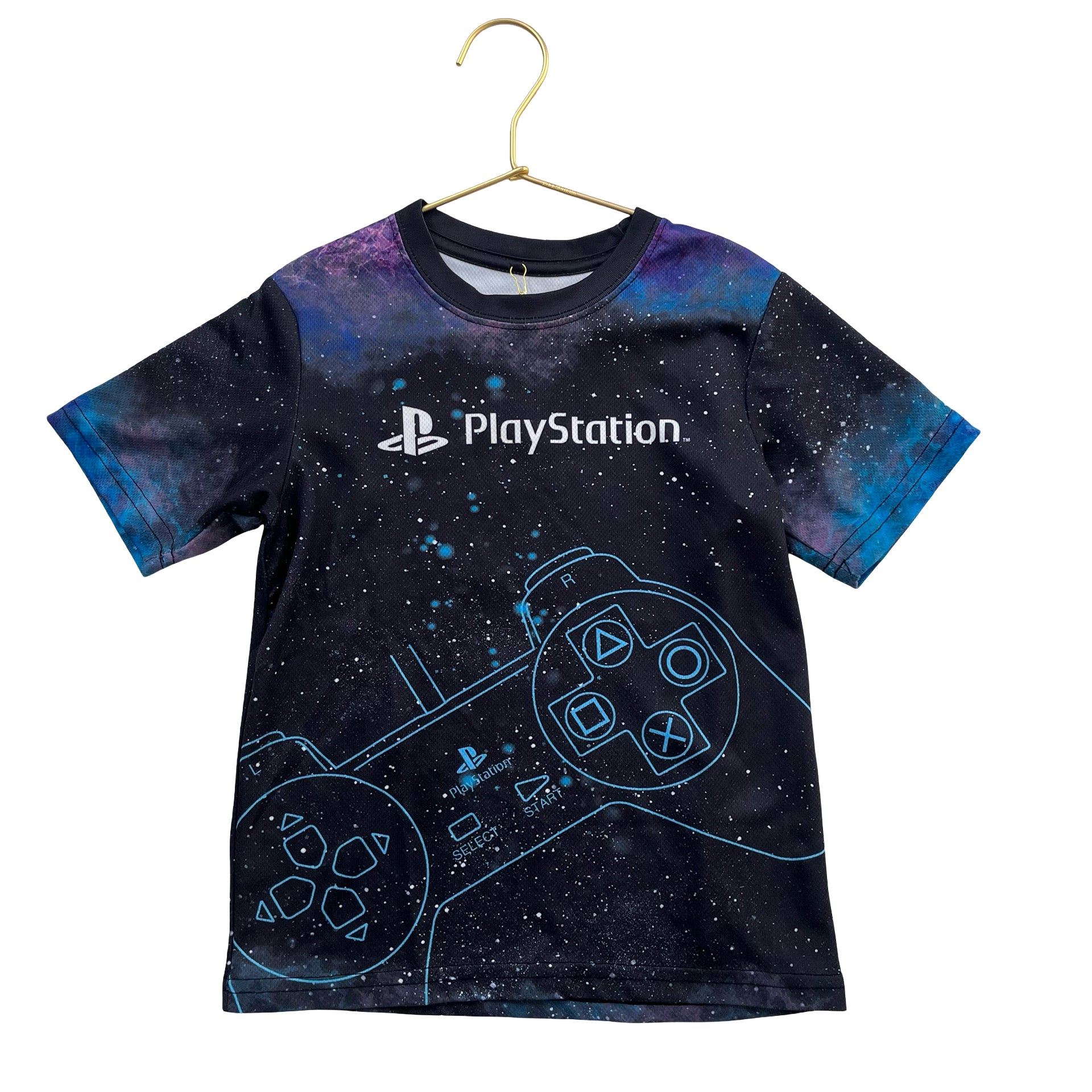 Nintendo Black, Blue & Ivory PlayStation Athletic Shirt - Size 5/6