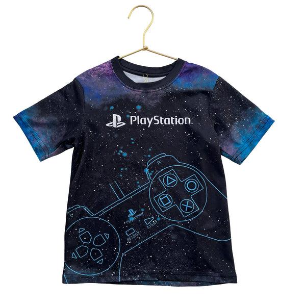 Nintendo Black, Blue & Ivory PlayStation Athletic Shirt - Size 5/6