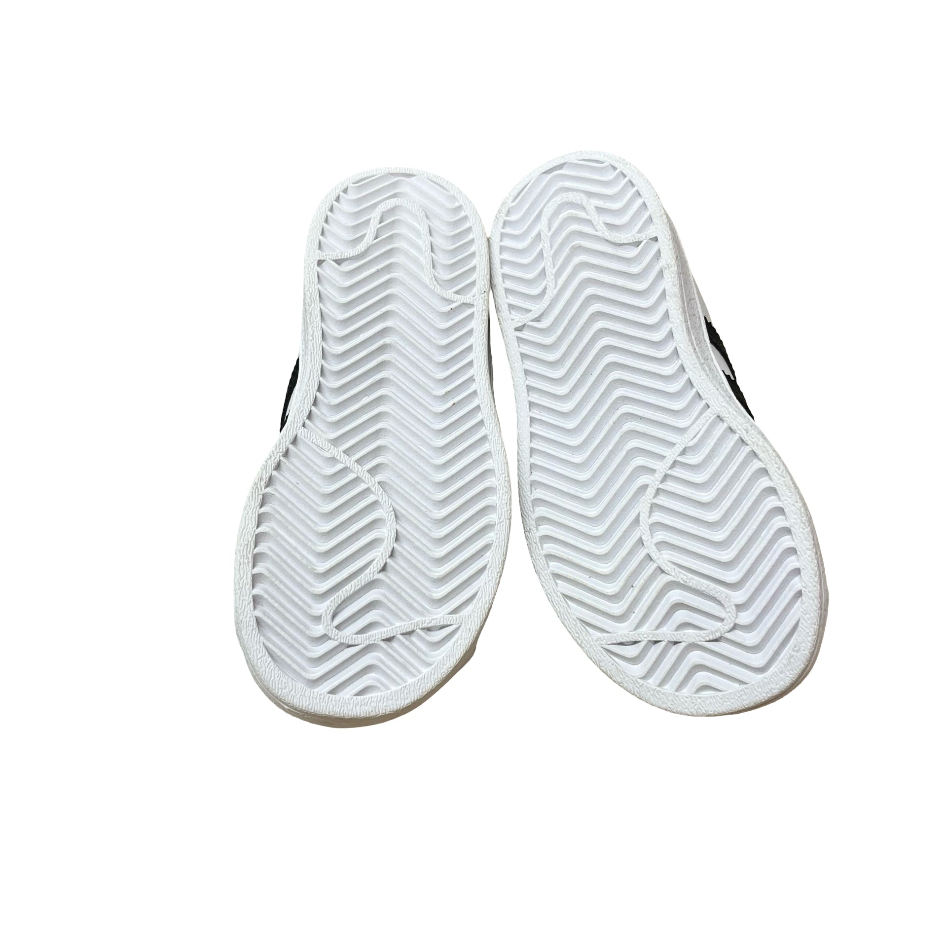 Adidas Superstar White & Black Sneakers - Size 8K