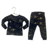 Baby Gap Navy & Gold Foil Star 2 Piece PJs - Size 12-18 Mo