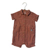 Cat & Jack Burnt Orange Chambray Button Down One-Piece Romper - Size 18 Mo