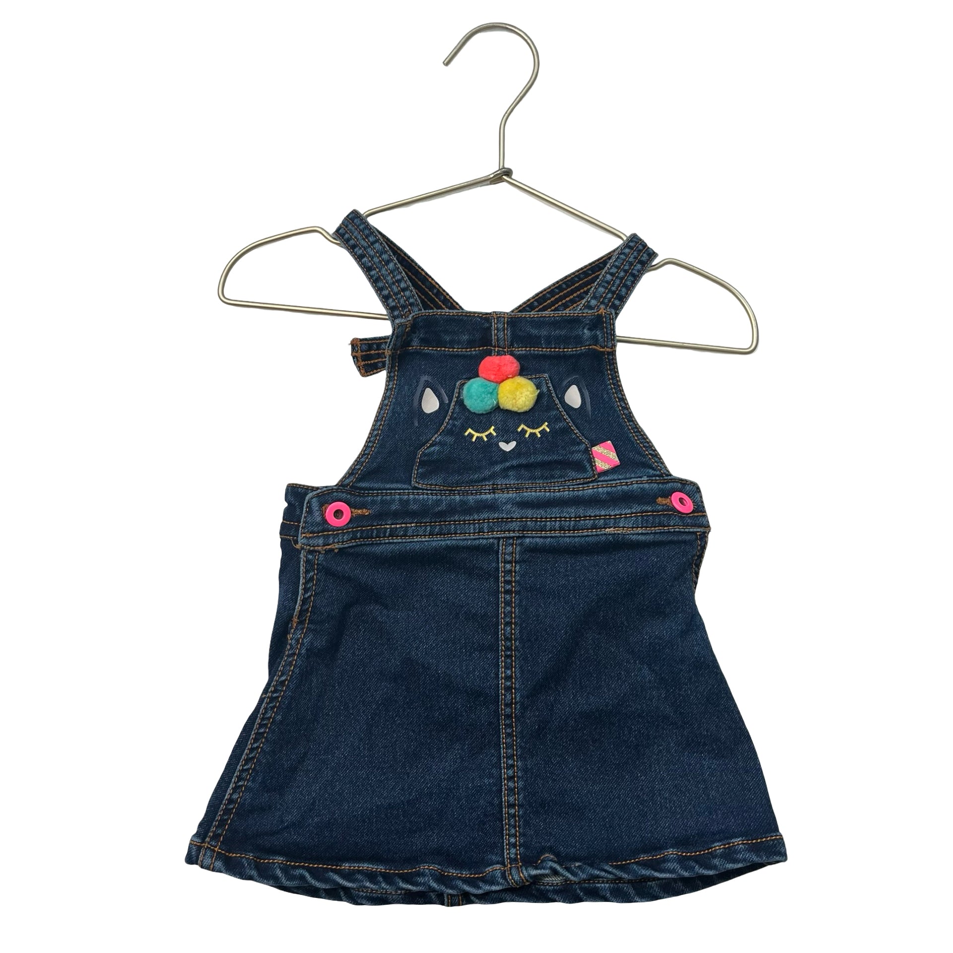 Billieblush Denim Overall Dress - Size 12 Mo