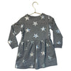 Primary Gray & Silver Foil Star Dress - Size 3