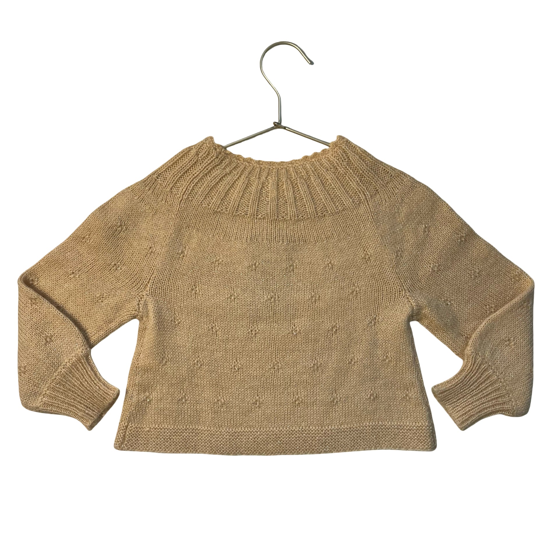 Louise Misha Pale Yellow & Metallic Sweater - Size 3Y