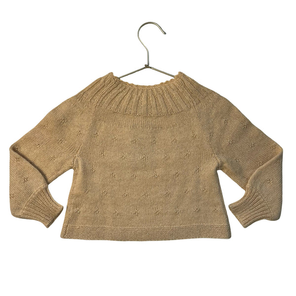 Louise Misha Pale Yellow & Metallic Sweater - Size 3Y